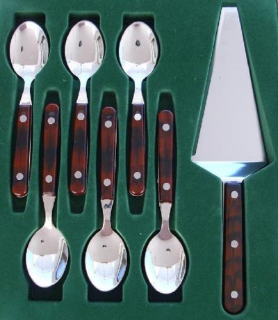 7-tlg. Kaffeelöffelgarnitur, SCHWARZ/BRAUN